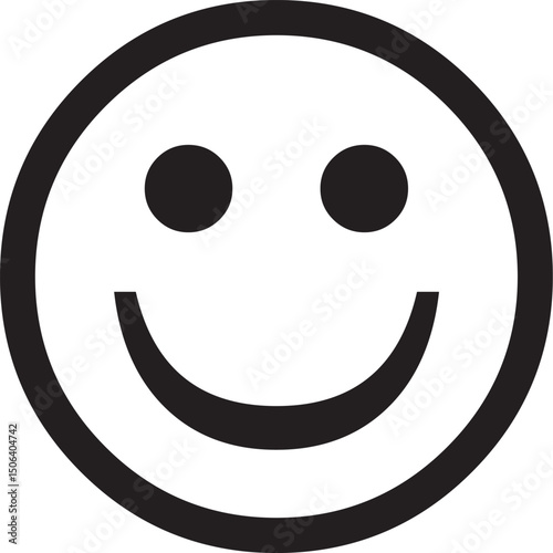 Smiley face line drawing