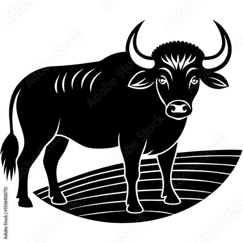 black and white cow