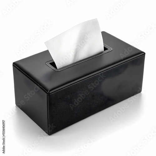 tissue box mock up black tissue box isolated on white background