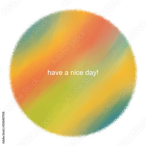 Energetic Watercolor Circle Background in Blue, Yellow, and Orange for Motivational Design