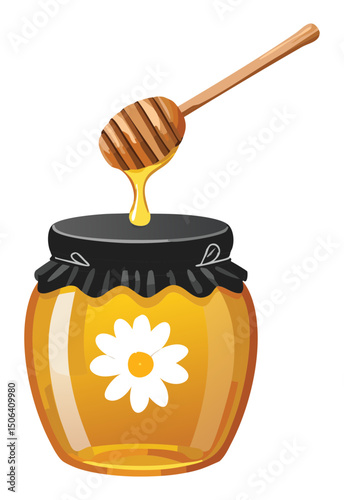 jar of honey - vector illustration