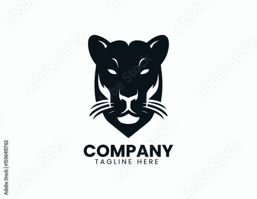Black Panther Head Vector Logo Design
