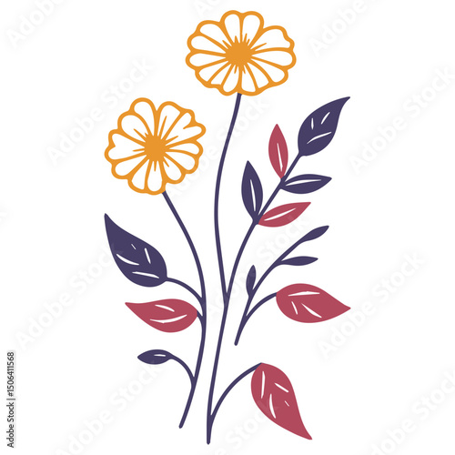 floral fashion sketch pattern, seamless pillow design, one line cotton texture, abstract wrapping print, textile flower artwork

