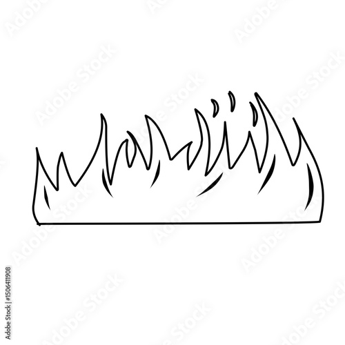 fire line doodle icon
