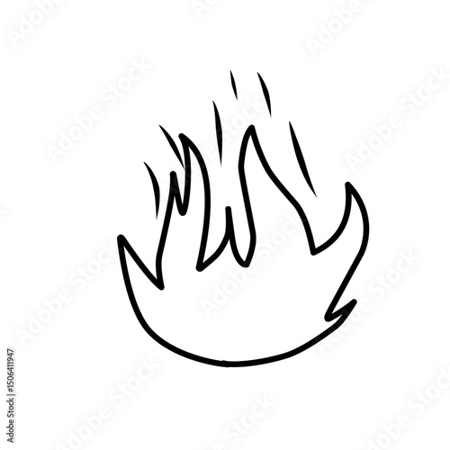 fire line doodle icon