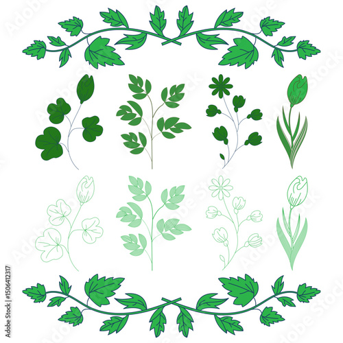 Modern flower vector clipart. This elegant floral clipart features blooming petals and soft pastel tones. A perfect floral clipart for seasonal decorations and floral clipart themed projects.