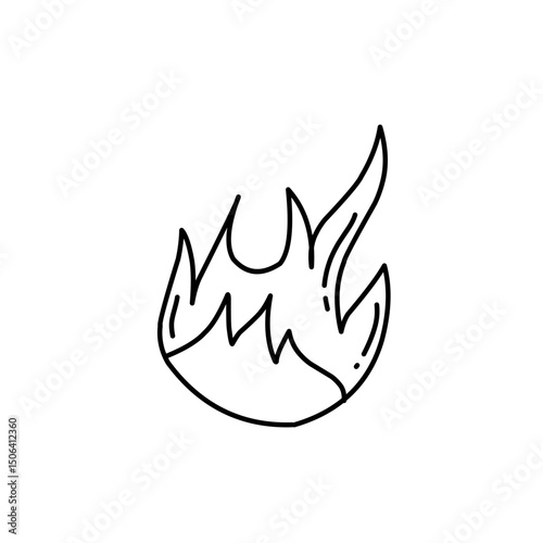 fire line doodle icon