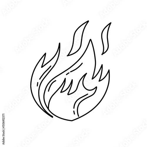 fire line doodle icon