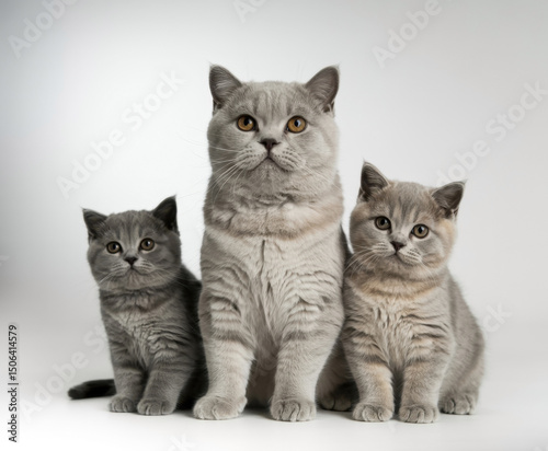 British Shorthair Cats Family