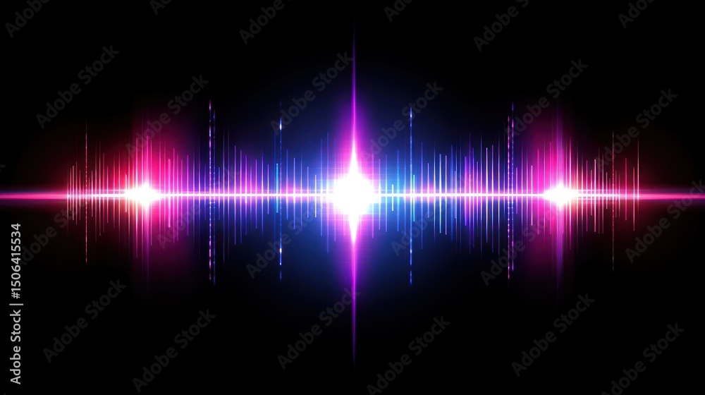 Obraz premium Abstract design with vibrant sound waves.