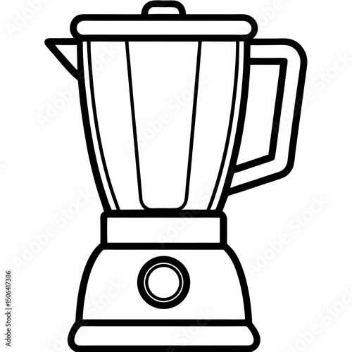Line art illustration of a blender appliance