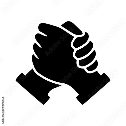 Bro cool hand glyph icon