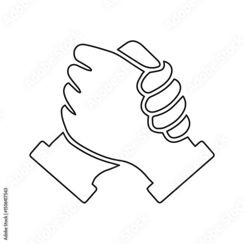 Bro cool hand line icon