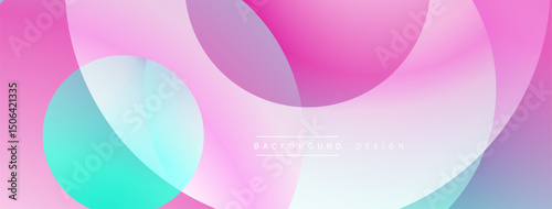 Abstract fluid shapes, pinks, blues blend. Modern design, gradients create soft visual effect. Background suggests creativity, innovation.