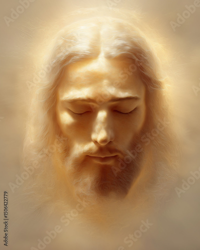 Serene Jesus A Symbolic Portrait of Peace and Tranquility