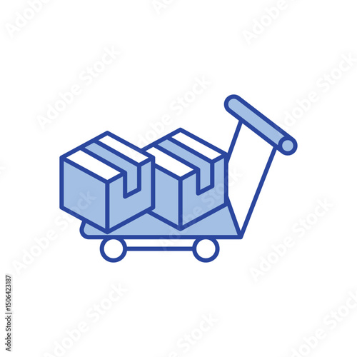 Hand Truck Icon vector stock illustration