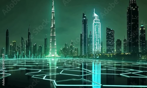 Futuristic cityscape