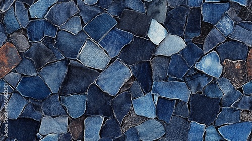 Detailed denim pattern with visible threads, perfect for texture overlays, material mockups, and rugged textile compositions.
