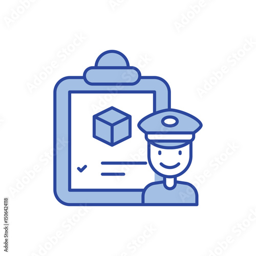 Customs Declaration Icon vector stock illustration