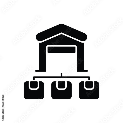 Distribution Center Icon vector stock illustration