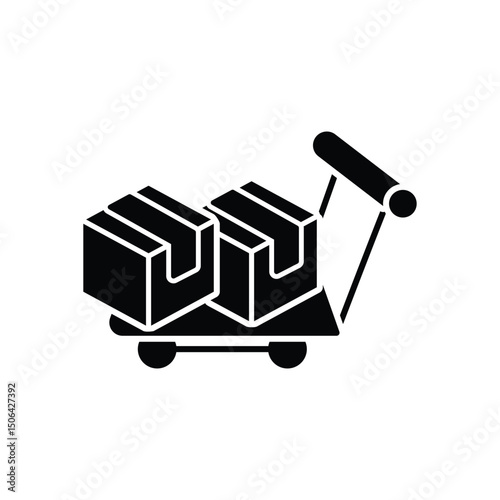 Hand Truck Icon vector stock illustration