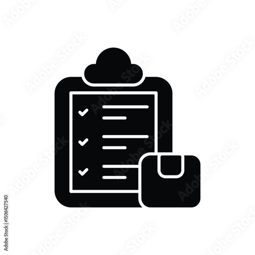 Packing List Icon vector stock illustration