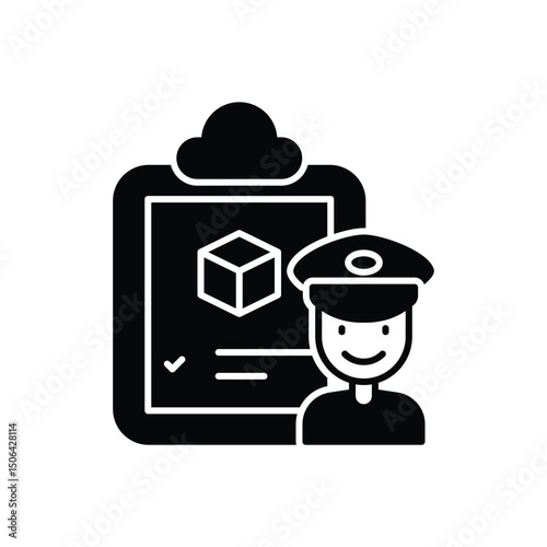 Customs Declaration Icon vector stock illustration