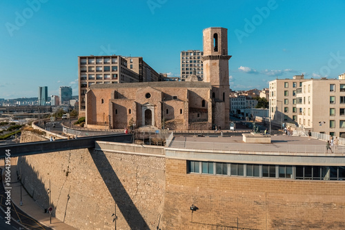 Church Saint Laurent from 12th Century in Marseille, France