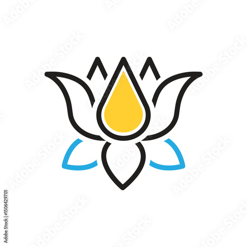 Multi color icon for  lotus