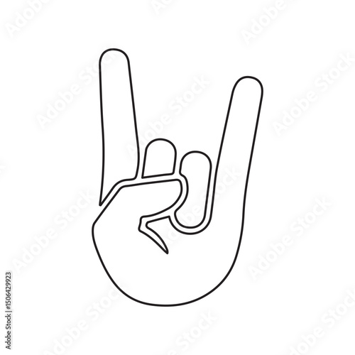 Gesture hand line icon