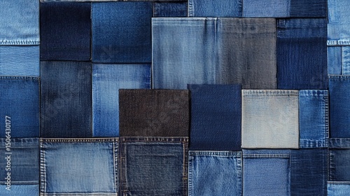 Denim cloth background showing clear weave structure, suitable for clothing design, branding material, and digital textile references.