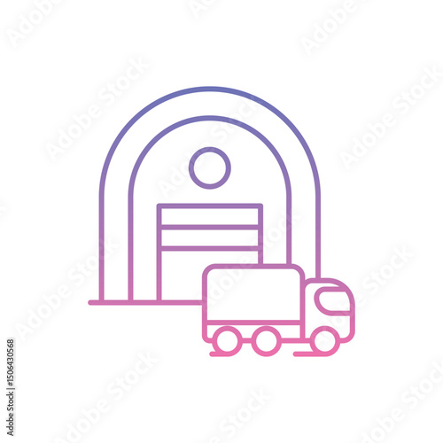 Logistics Hub Icon vector stock illustration