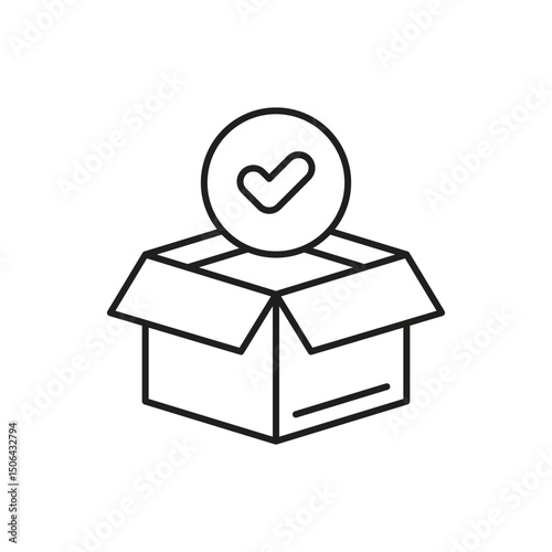 Package Icon vector stock illustration