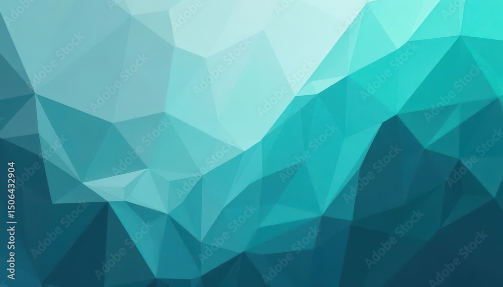 Fototapeta premium Abstract geometric shapes, teal and grey tones, print, interior, background