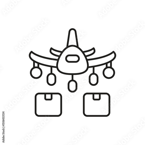 Air Cargo Icon vector stock illustration