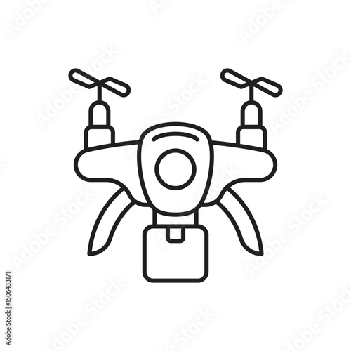 Delivery Drone Icon vector stock illustration