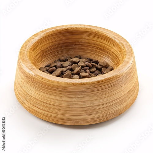 3D sustainable bamboo pet bowl, designed to be both stylish and environmentally friendly.