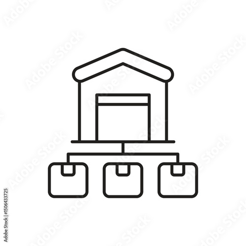Distribution Center Icon vector stock illustration