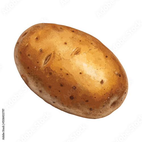 Fresh raw potatoes on white background for healthy cooking and nutrition
