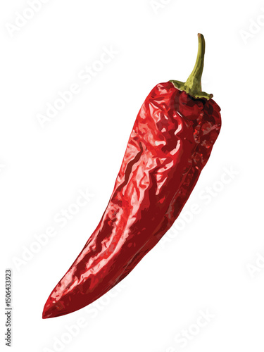 Red hot chili peppers isolated on a white background