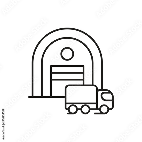 Logistics Hub Icon vector stock illustration