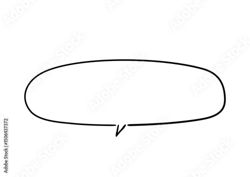 手描き風のふきだし　単品　塗り無し線画
