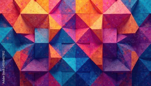 Geometric shapes, interlocking perfectly for endless repetition , decor, red, simple