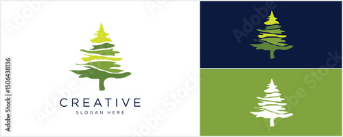 pine tree logo image vector