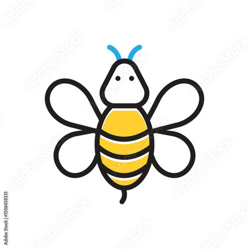 Multi color icon for bee