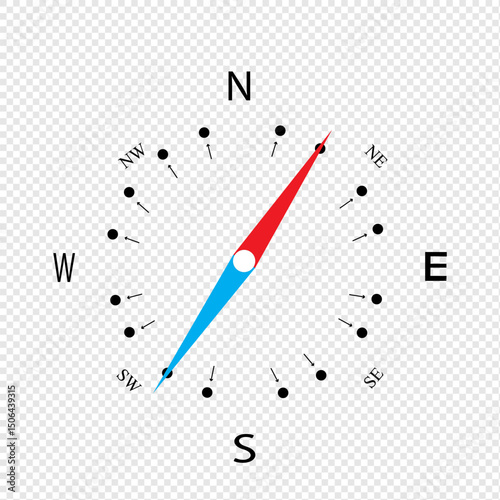 simple nautical compass icon vecktor