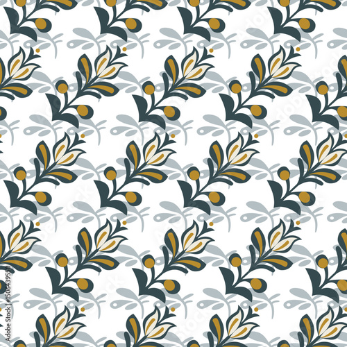 Abstract seamless floral pattern