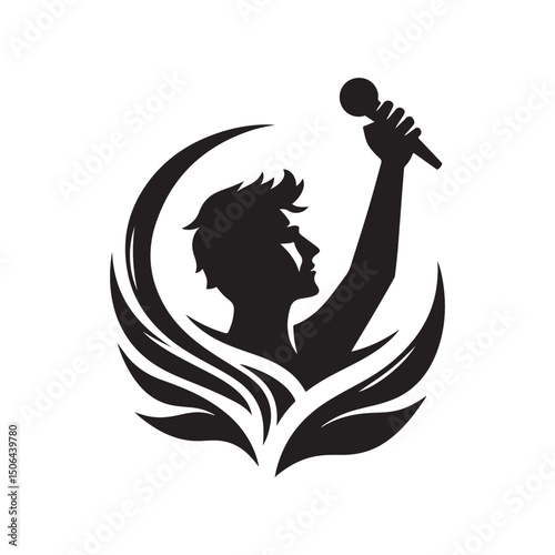 youth empowerment vector silhouette clip art logo design
