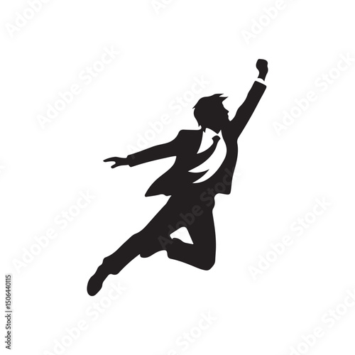 youth empowerment vector silhouette clip art logo design
