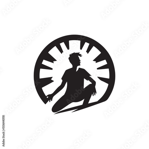 youth empowerment vector silhouette clip art logo design